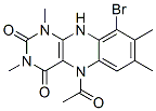 Benzo[g]pteridine-2,4(1H,3H)-dione,  5-acetyl-9-bromo-5,10-dihydro-1,3,7,8-tetramethyl- Structure