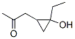 2-Propanone, 1-(2-ethyl-2-hydroxycyclopropyl)- (9CI) Structure