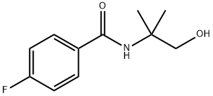 4-fluoro-N-(1-hydroxy-2-methyl-propan-2-yl)benzamide 구조식 이미지