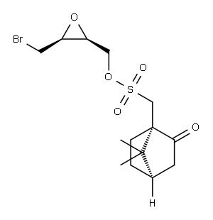 (2S,3S)-4-BROMO-CIS-2,3-EPOXYBUTYL (1S)- 10-CAMPHORSULFONATE Structure