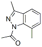 1H-인다졸,1-아세틸-3,7-디메틸-(9CI) 구조식 이미지