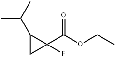 Cyclopropanecarboxylic acid, 1-fluoro-2-(1-methylethyl)-, ethyl ester (9CI) Structure