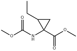 시클로프로판카르복실산,2-에틸-1-[(메톡시카르보닐)아미노]-,메틸에스테르(9CI) 구조식 이미지