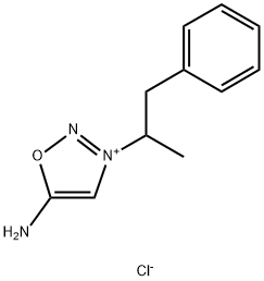 5-Amino-3-(1-methyl-2-phenylethyl)-2,3-dihydro-1,2,3-oxadiazol-2-ium chloride 구조식 이미지