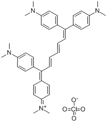 DIMETHYL[4-[1,7,7-TRIS(4-DIMETHYLAMINOPHENYL)-2,4,6-HEPTATRIENYLIDENE]-2,5-CYCLOHEXADIEN-1-YLIDENE]AMMONIUM PERCHLORATE Structure