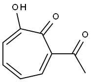 2,4,6-Cycloheptatrien-1-one, 2-acetyl-7-hydroxy- (9CI) 구조식 이미지