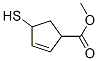 2-Cyclopentene-1-carboxylicacid,4-mercapto-,methylester(9CI) Structure