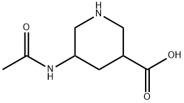 3-Piperidinecarboxylic  acid,  5-(acetylamino)- Structure