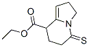 8-Indolizinecarboxylic  acid,  2,3,5,6,7,8-hexahydro-5-thioxo-,  ethyl  ester Structure