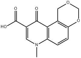 7,10-dihydro-7-methyl-10-oxo-1H-[1,3]dioxino[5,4-f]quinoline-9-carboxylic acid 구조식 이미지