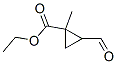 Cyclopropanecarboxylic acid, 2-formyl-1-methyl-, ethyl ester (9CI) Structure