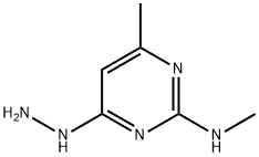 4(1H)-Pyrimidinone,6-methyl-2-(methylamino)-,hydrazone(9CI) Structure