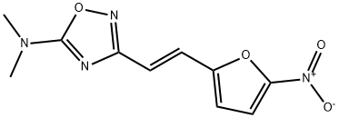 5-(Dimethylamino)-3-[(E)-2-(5-nitro-2-furyl)vinyl]-1,2,4-oxadiazole 구조식 이미지