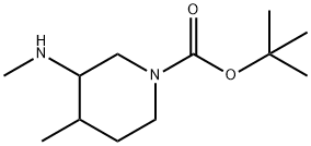 3R,4R-4-Methyl-3-methylamino-piperidine-1-carboxylic acid tert-butyl ester Structure