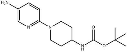 TERT-BUTYL 1-(5-AMINOPYRIDIN-2-YL)PIPERIDIN-4-YLCARBAMATE Structure
