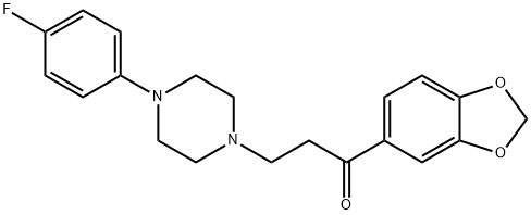 1-(1,3-BENZODIOXOL-5-YL)-3-[4-(4-FLUOROPHENYL)PIPERAZINO]-1-PROPANONE 구조식 이미지