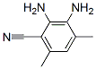 Benzonitrile,  2,3-diamino-4,6-dimethyl- Structure