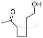 Ethanone, 1-[2-(2-hydroxyethyl)-2-methylcyclobutyl]- (9CI) 구조식 이미지