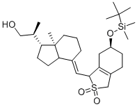 2-{4-[6-(tert-Butyl-dimethyl-silanyloxy)-2,2-dioxo-2,3,4,5,6,7-hexahydro-1H-2l6-benzo[c]thiophen-1-ylmethylene]-7a-methyl-octahydro-inden-1-yl}-propan-1-ol 구조식 이미지