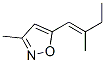 Isoxazole, 3-methyl-5-[(1E)-2-methyl-1-butenyl]- (9CI) Structure