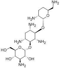 (2R,3R,4S,5S,6R)-4-Amino-2-[(1S,2S,3R,4S,6R)-4,6-diamino-3-[(2R,3R,6S)-3-amino-6-(aminomethyl)oxan-2-yl]oxy-2-hydroxy-cyclohexyl]oxy-6-(hydroxymethyl)oxane-3,5-diol Structure