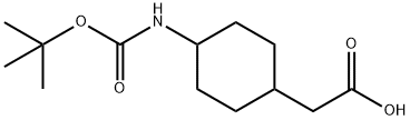 Cyclohexaneacetic acid, 4-[[(1,1-dimethylethoxy)carbonyl]amino]- (9CI) Structure