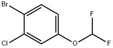 1-Bromo-2-chloro-4-difluoromethoxybenzene Structure