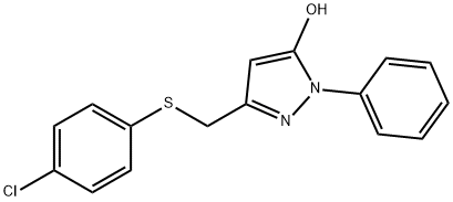 3-{[(4-chlorophenyl)thio]methyl}-1-phenyl-1H-pyrazol-5-ol Structure