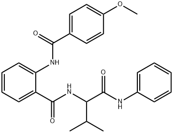 Benzamide, 2-[(4-methoxybenzoyl)amino]-N-[2-methyl-1-[(phenylamino)carbonyl]propyl]- (9CI) 구조식 이미지