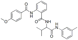 Benzamide, 2-[(4-methoxybenzoyl)amino]-N-[2-methyl-1-[[(3-methylphenyl)amino]carbonyl]propyl]- (9CI) 구조식 이미지