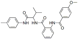 Benzamide, 2-[(4-methoxybenzoyl)amino]-N-[2-methyl-1-[[(4-methylphenyl)amino]carbonyl]propyl]- (9CI) 구조식 이미지