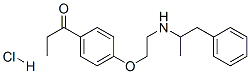 1-[4-[2-[(1-methyl-2-phenylethyl)amino]ethoxy]phenyl]propan-1-one hydrochloride Structure