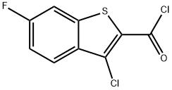 3-CHLORO-6-FLUOROBENZOTHIOPHENE-2-CARBONYL CHLORIDE 구조식 이미지