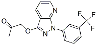 1-[[1-[m-(Trifluoromethyl)phenyl]-1H-pyrazolo[3,4-b]pyridin-3-yl]oxy]-2-propanone 구조식 이미지