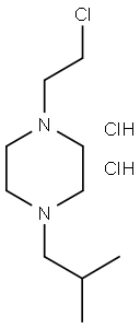 1-(2-클로로에틸)-4-이소부틸-피페라진2HCL 구조식 이미지