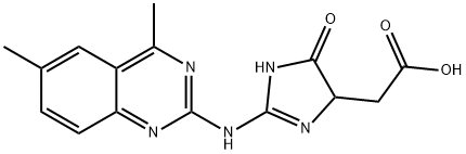 [2-(4,6-DIMETHYL-QUINAZOLIN-2-YLAMINO)-5-OXO-4,5-DIHYDRO-1H-IMIDAZOL-4-YL]-ACETIC ACID Structure