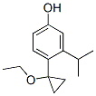 Phenol, 4-(1-ethoxycyclopropyl)-3-(1-methylethyl)- (9CI) Structure