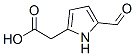 1H-Pyrrole-2-acetic acid, 5-formyl- (9CI) Structure