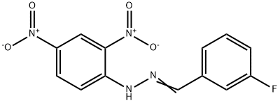 3-플루오로벤즈알데히드2,4-디니트로페닐히드라존 구조식 이미지
