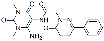 1(6H)-Pyridazineacetamide,  N-(6-amino-1,2,3,4-tetrahydro-1,3-dimethyl-2,4-dioxo-5-pyrimidinyl)-6-oxo-3-phenyl- Structure