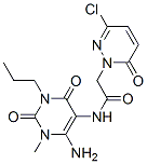 1(6H)-Pyridazineacetamide,  N-(6-amino-1,2,3,4-tetrahydro-1-methyl-2,4-dioxo-3-propyl-5-pyrimidinyl)-3-chloro-6-oxo- 구조식 이미지