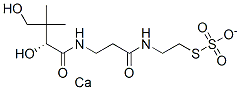 Thiosulfuric acid (H2S2O3), S-2-3-(2R)-2,4-dihydroxy-3,3-dimethyl-1-oxobutylamino-1-oxopropylaminoethyl ester, calcium salt (2:1) Structure