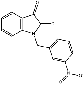 1-({3-nitrophenyl}methyl)-1H-indole-2,3-dione 구조식 이미지