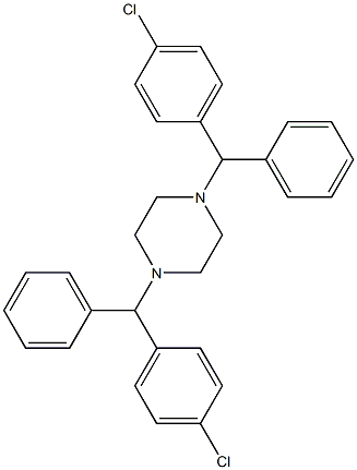 1,4-BIS[(4-CHLOROPHENYL)PHENYLMETHYL]PIPERAZINE DIHYDROCHLORIDE Structure