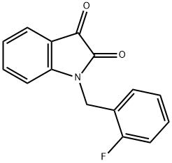 1-[(2-FLUOROPHENYL)METHYL]-1H-INDOLE-2,3-DIONE Structure