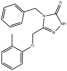 4-benzyl-5-[(2-methylphenoxy)methyl]-4H-1,2,4-triazole-3-thiol Structure