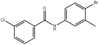 N-(4-bromo-3-methylphenyl)-3-chlorobenzamide Structure