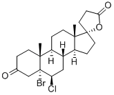 5alpha-bromo-6beta-chloro-3-oxopregnane-21,17alpha-carbolactone 구조식 이미지