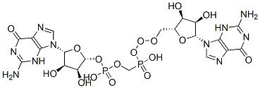 [[(2R,3S,4R,5R)-5-(2-amino-6-oxo-3H-purin-9-yl)-3,4-dihydroxyoxolan-2-yl]methoxy-hydroxyphosphoryl] [(2R,3S,4R,5R)-5-(2-amino-6-oxo-3H-purin-9-yl)-3,4-dihydroxyoxolan-2-yl]methyl hydrogen phosphate 구조식 이미지