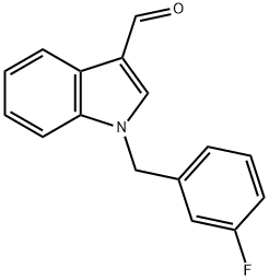 1-(3-FLUOROBENZYL)-1H-INDOLE-3-CARBALDEHYDE 구조식 이미지